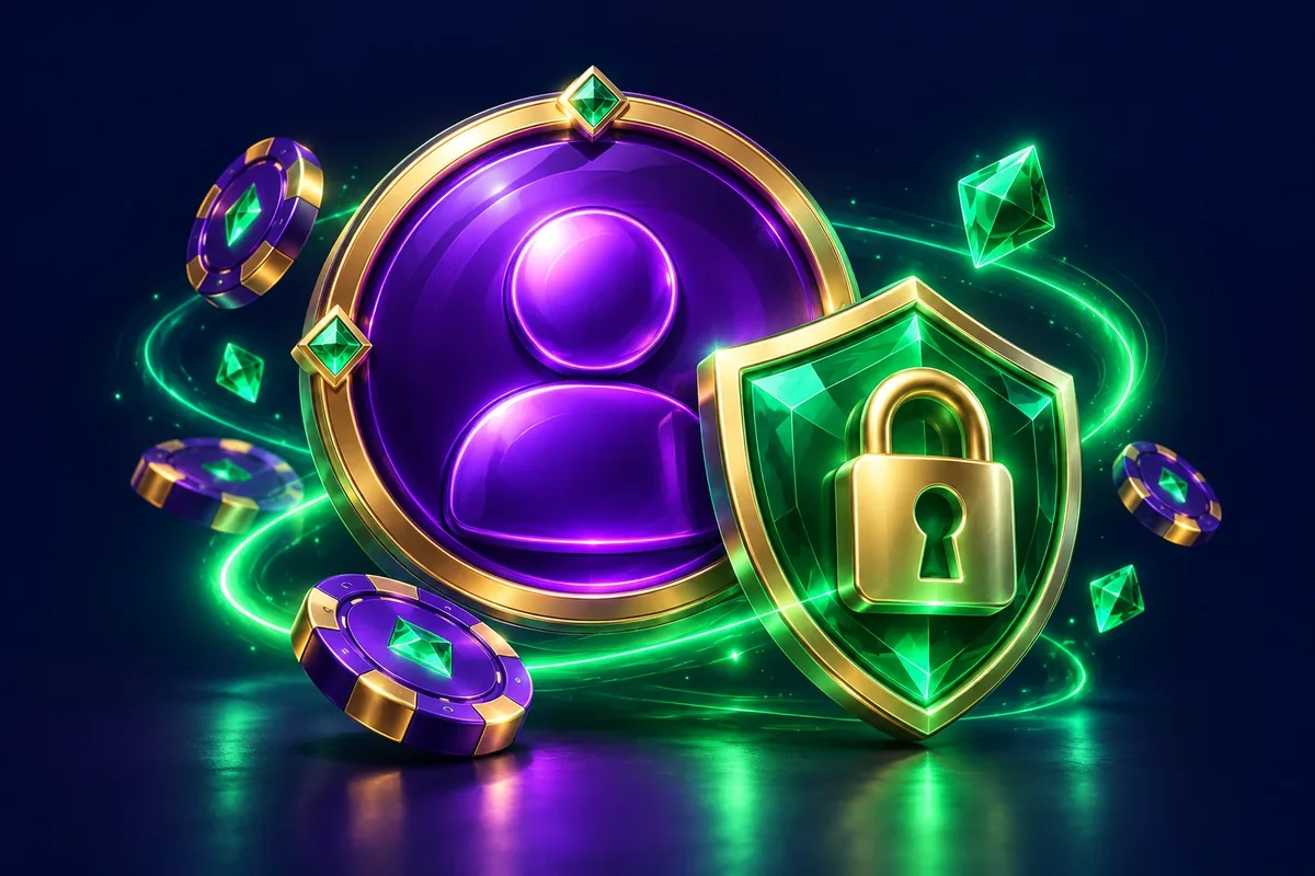 Account avatar protected by a padlock and shield for Jackbit login security